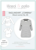 Schnittmuster, Lillesol Raglanshirt "Combina", No 65, Gr 34-50