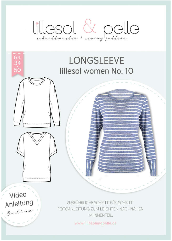 Schnittmuster, Lillesol Longsleeve, No 10, Gr 34-50