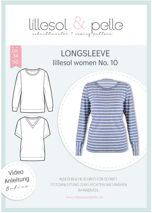 Schnittmuster, Lillesol Longsleeve, No 10, Gr 34-50