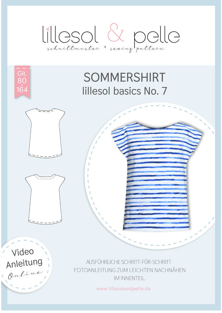 Schnittmuster, Lillesol Sommershirt, No 7, Gr 80-164