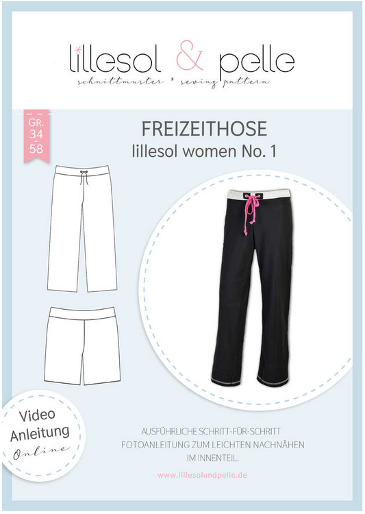 Schnittmuster, Lillesol Freizeithose, No 1, Gr 34-50