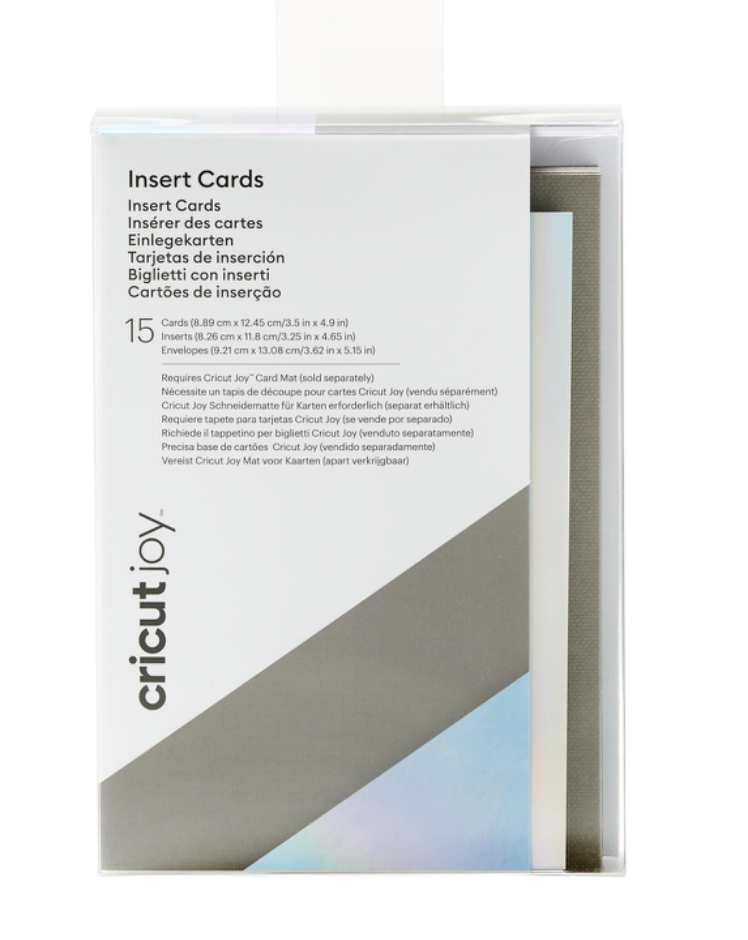 Cricut Joy Einlegekarten / Insert Cards - Grau & Silber Holo