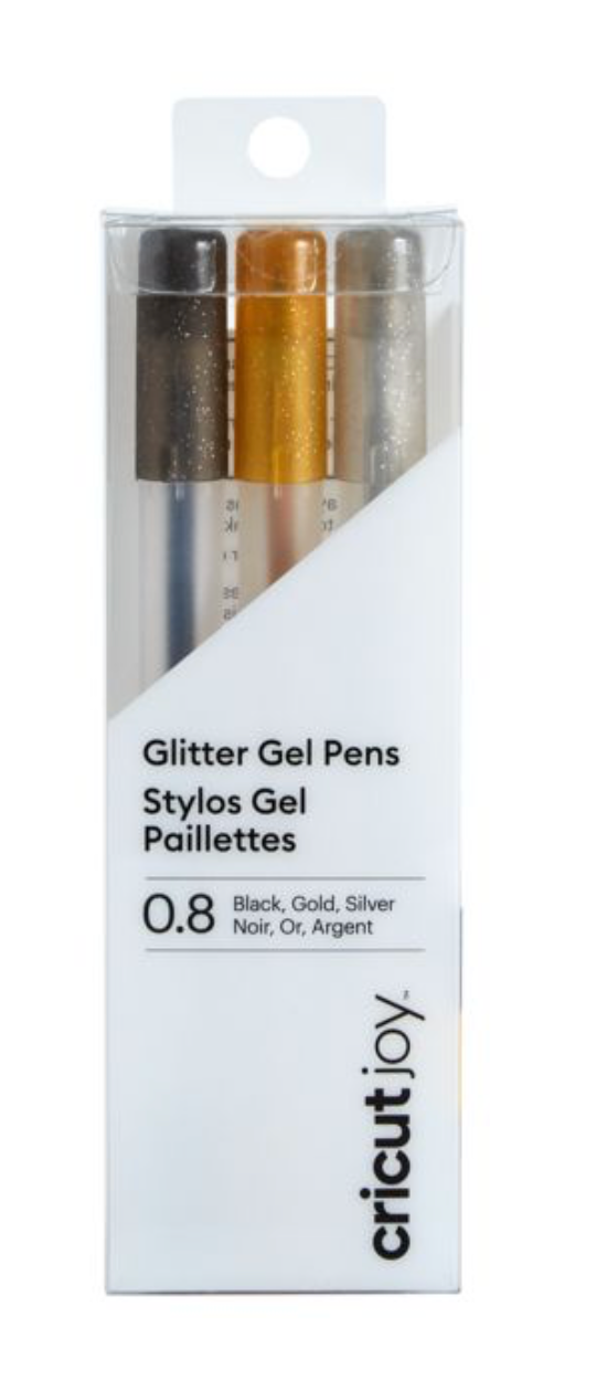 Cricut JOY Glitzer Gelstifte 0,8 mm - (black, gold, silver)
