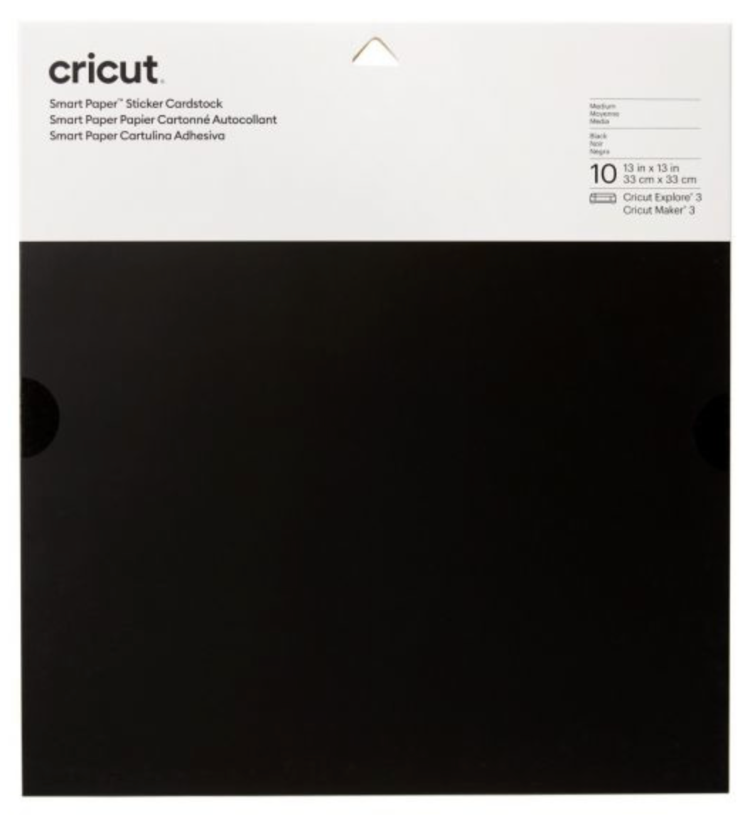 Cricut Smart Paper Sticker Cardstock black, Stickerkarton