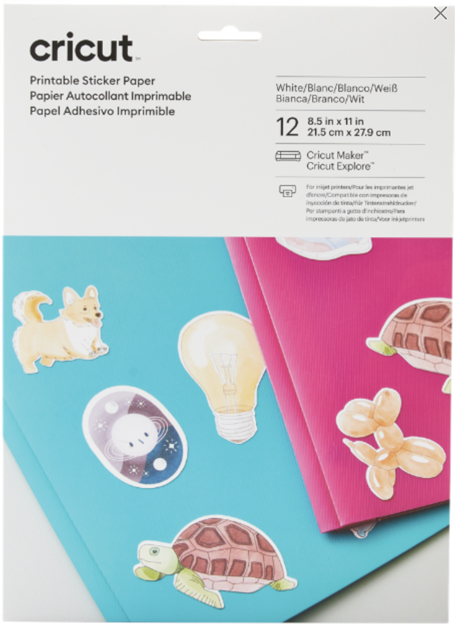 Cricut Printable Sticker Paper, Stickerpapier bedruckbar