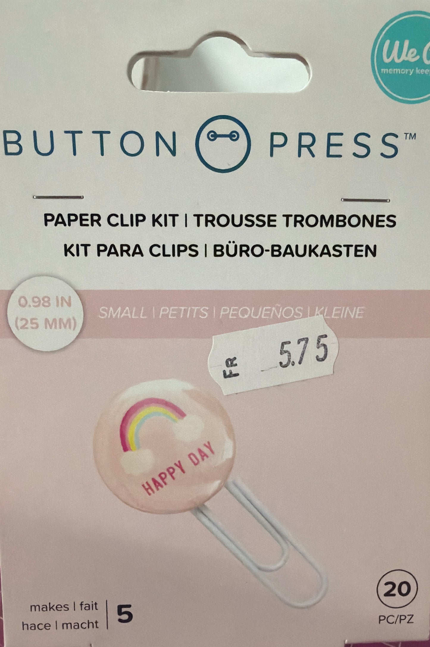 Buttonpress Rohlinge um Buroklammern herzustellen