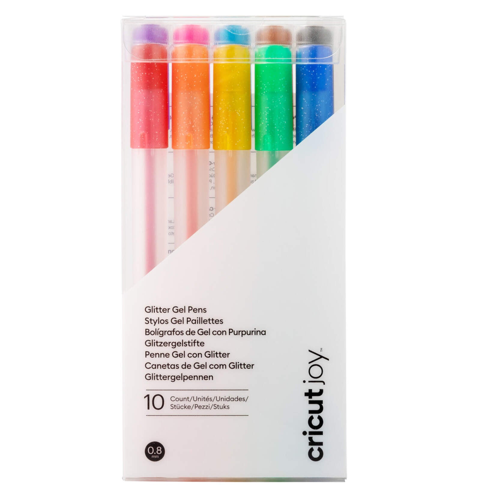 Cricut JOY Glitter Gel Pens 0,8 mm - Regenbogenfarben