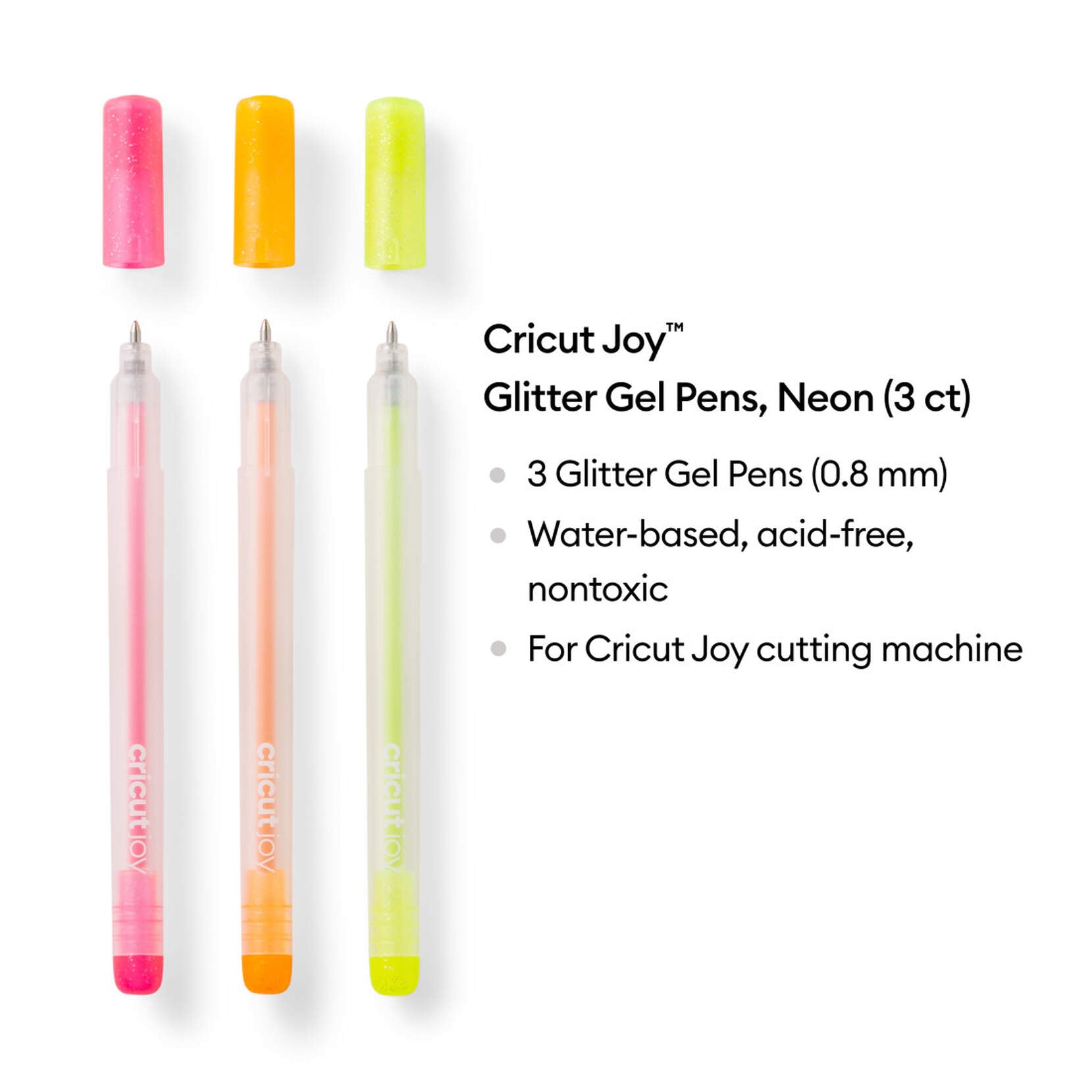Cricut JOY Glitzer Gelstifte 0,8 mm - Neonfarben
