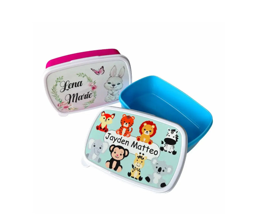 Brotdose / Lunchbox inkl. bedruckbarer Metallplatte