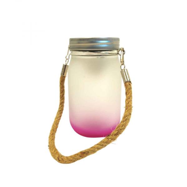 Solarglas Mason Jar - mit Solardeckel und LED-Leuchte