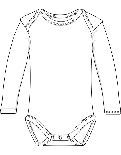 Long Sleeve Baby Bodysuit Polyester