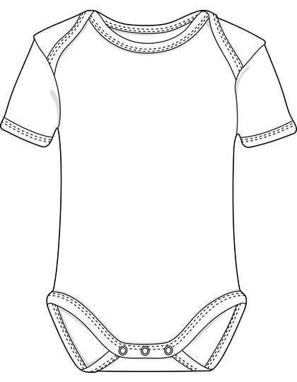 Short Sleeve Baby Bodysuit Polyester
