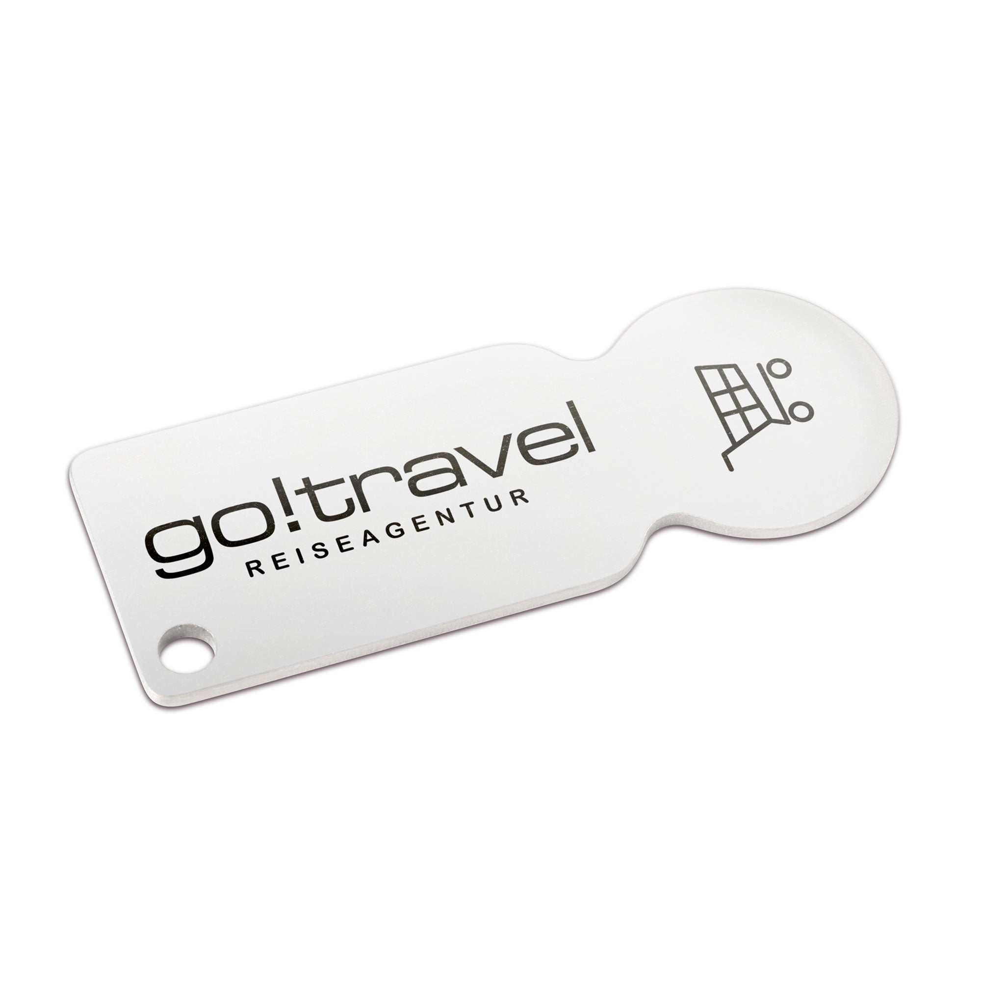 Einkaufswagenlöser aus Metall Weiss