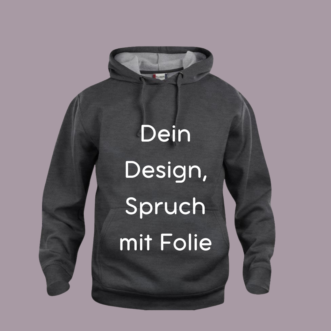 Hoody, Folie, personalisiert
