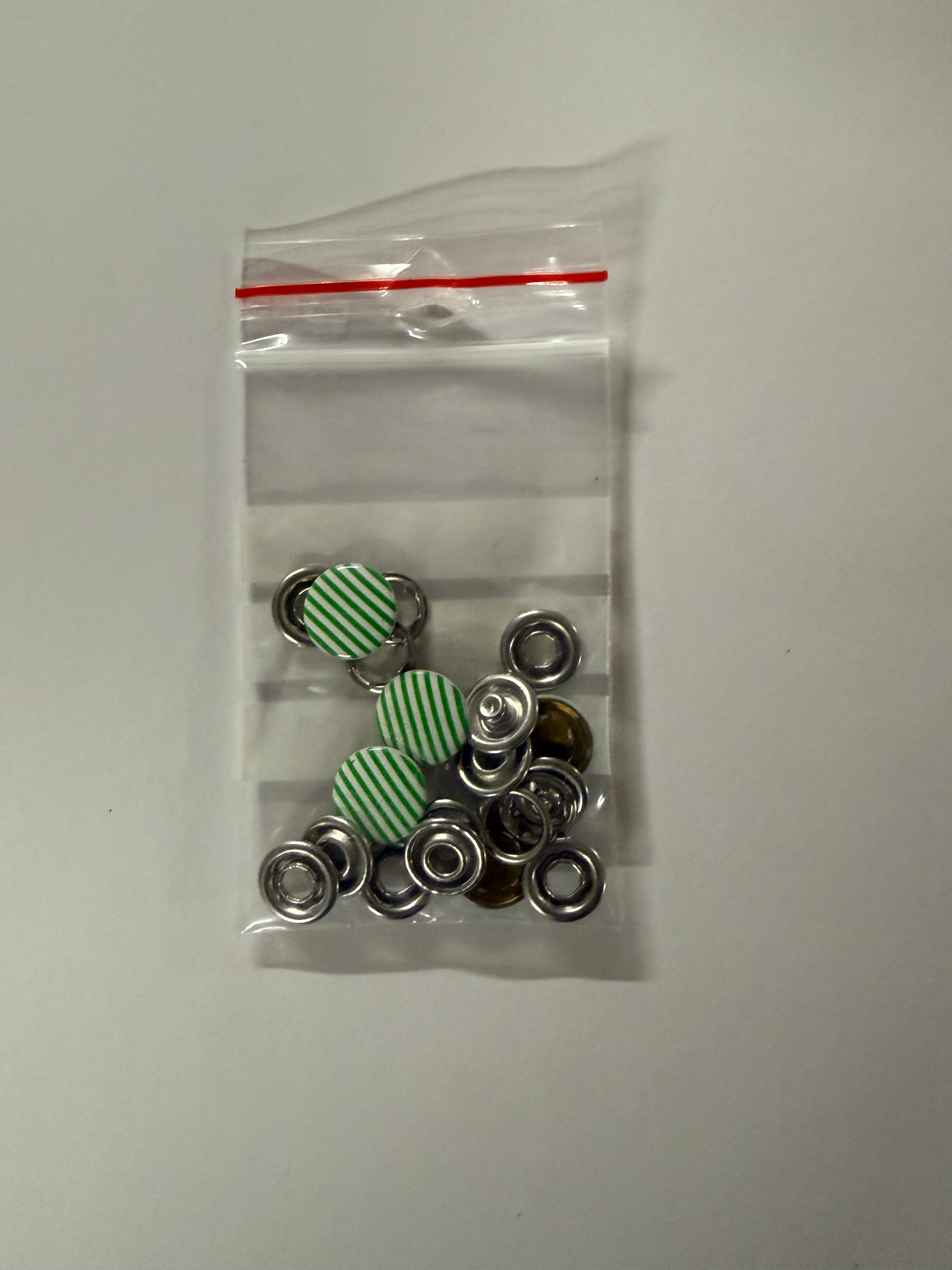 Jersey Druckknopf Streifen RUND 12.4MM