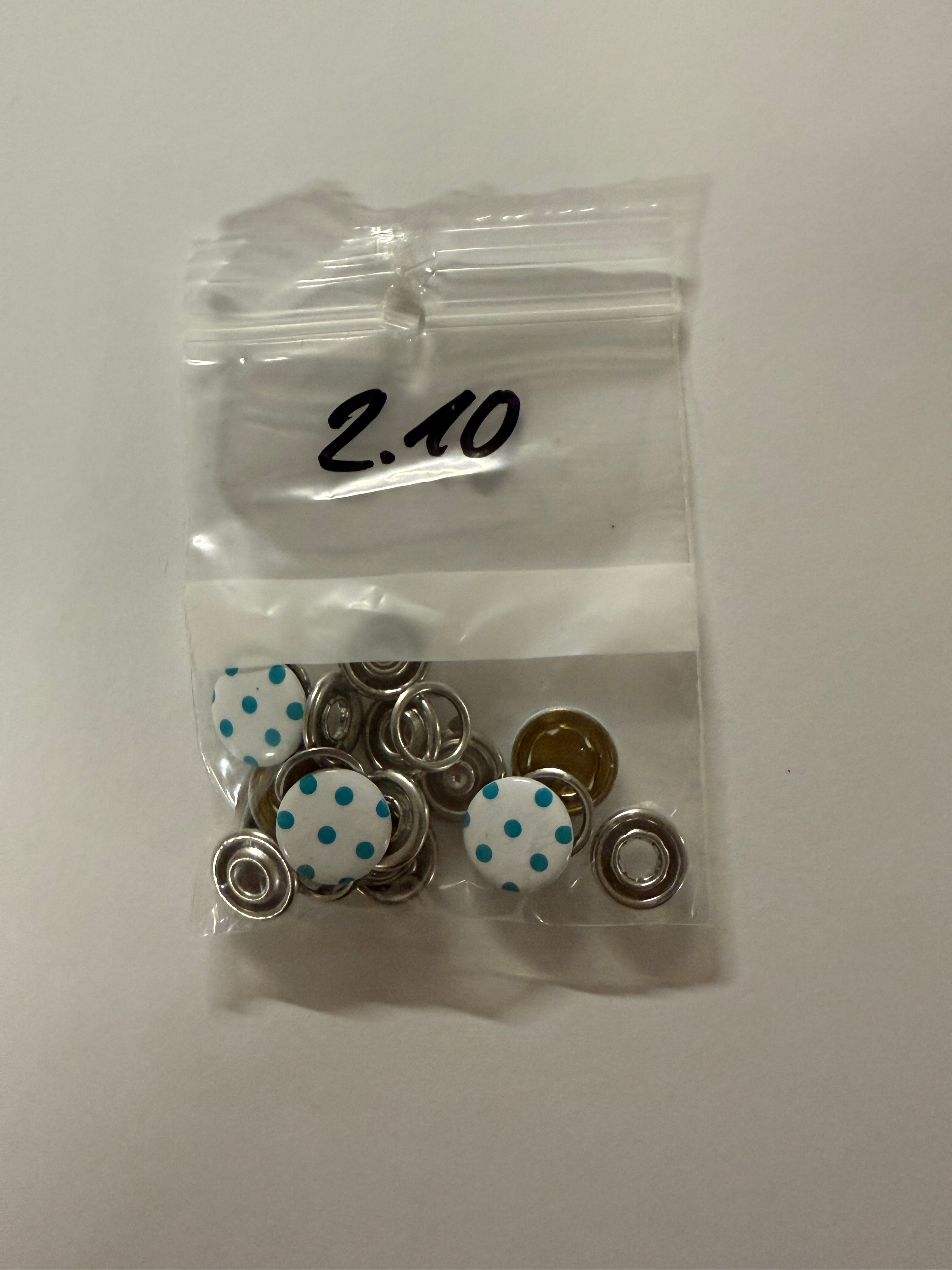 Jersey Druckknopf Punkte RUND 12.4MM