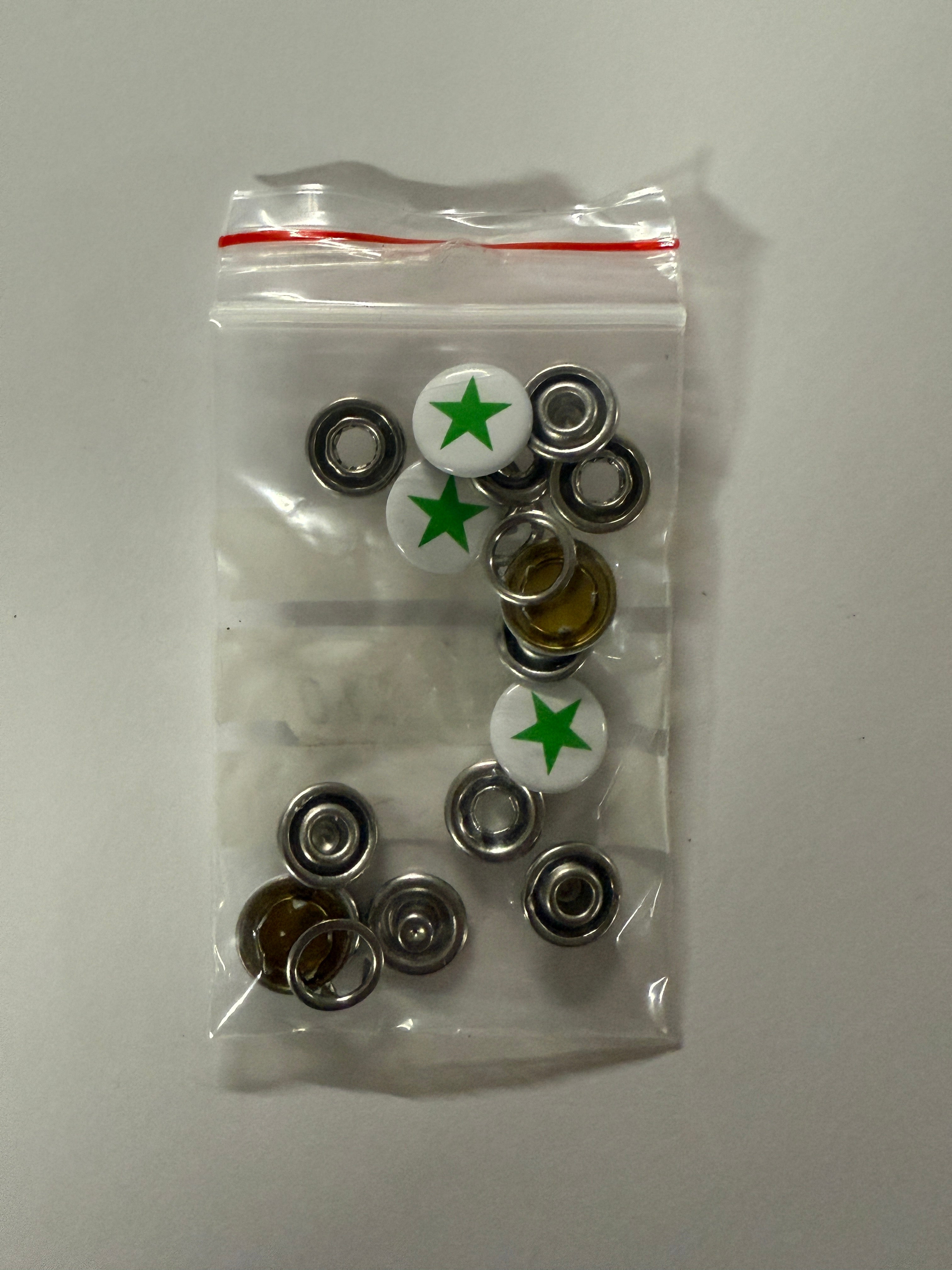 Jersey Druckknopf Stern RUND 12.4MM