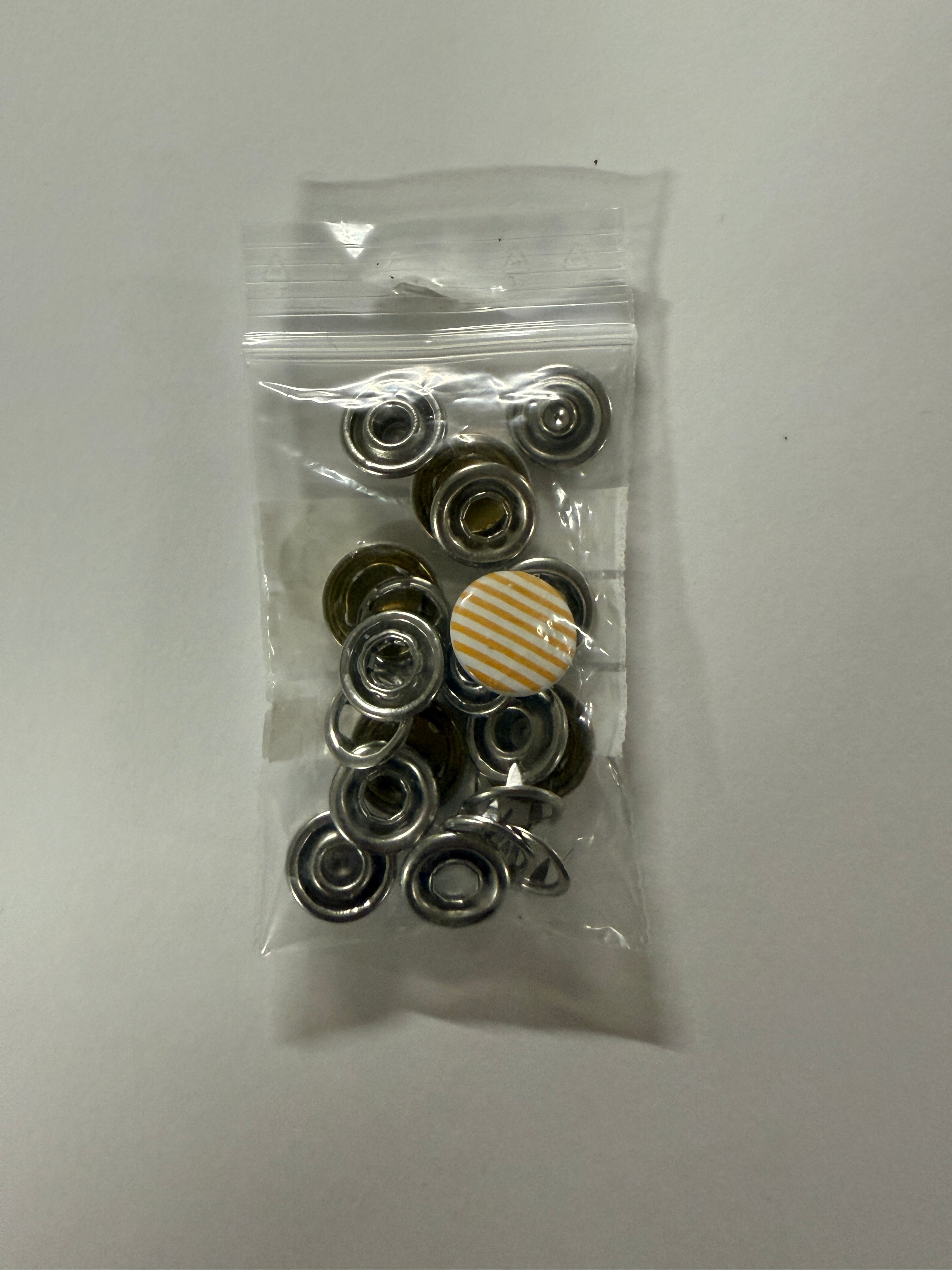 Jersey Druckknopf Streifen RUND 12.4MM