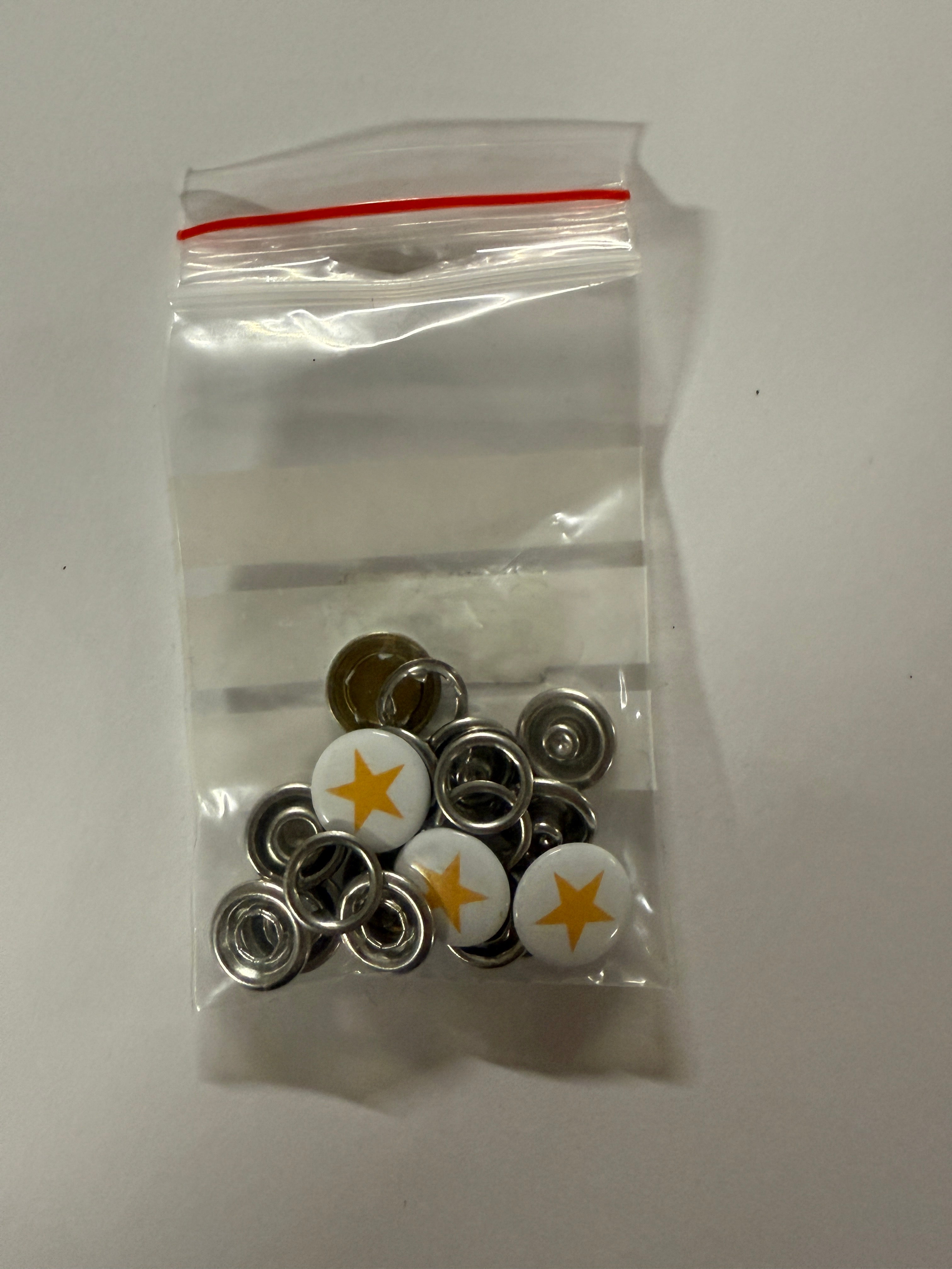 Jersey Druckknopf Stern RUND 12.4MM