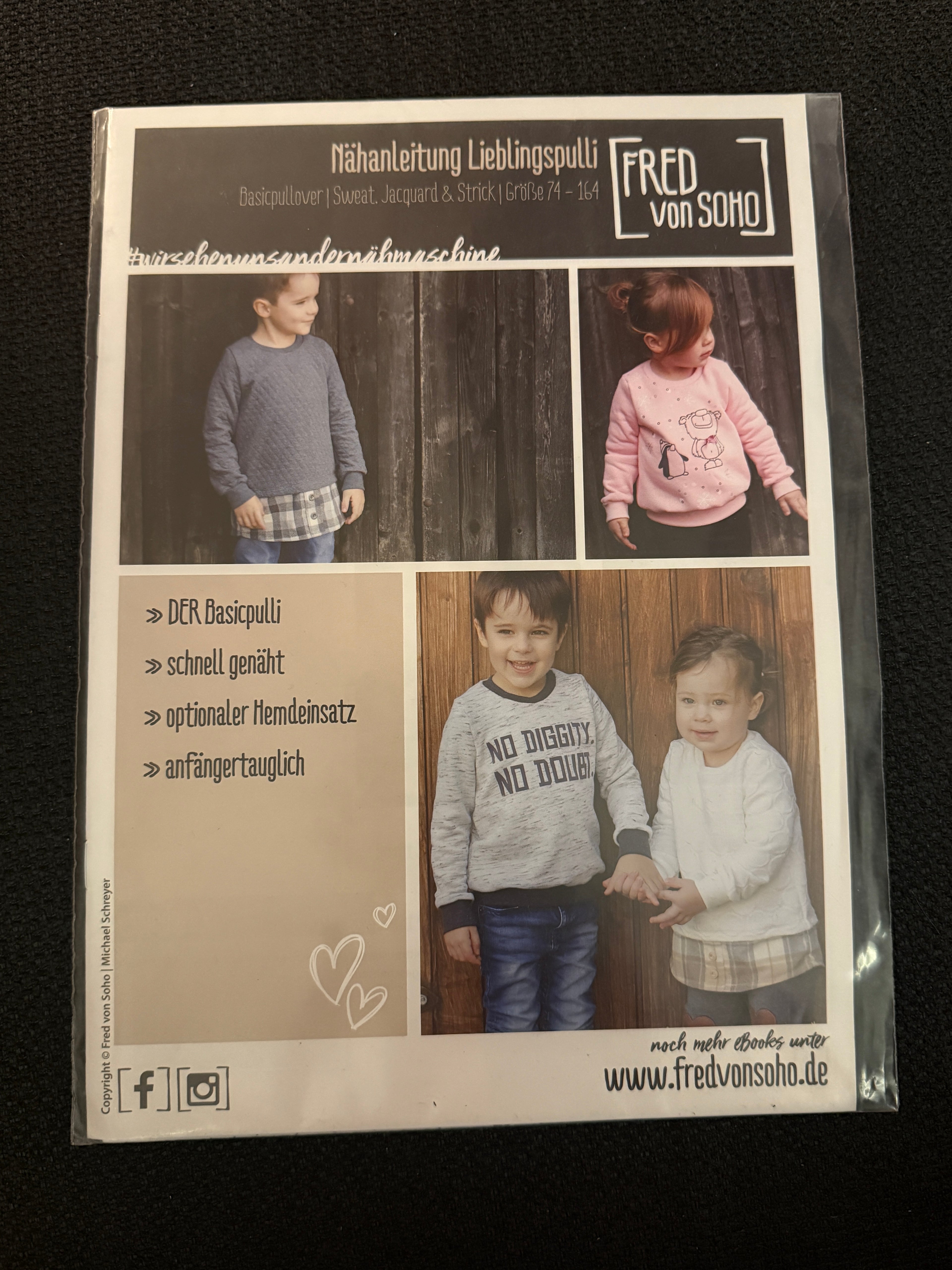 Schnittmuster, Lieblingspulli, Gr 74-164
