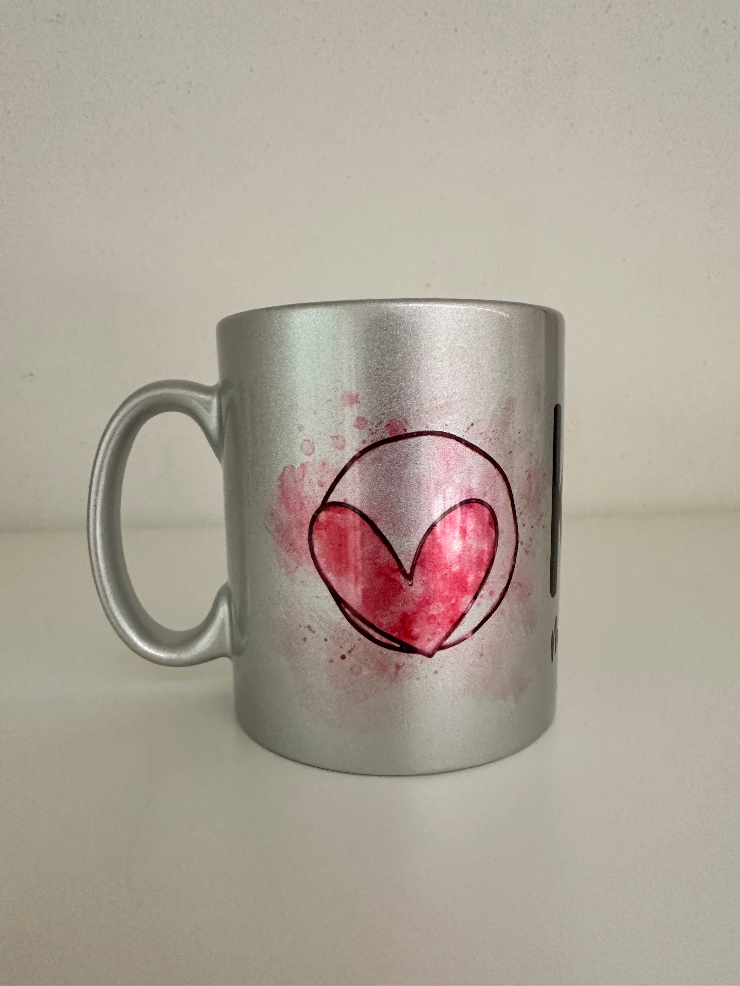 Tasse Silber satiniert