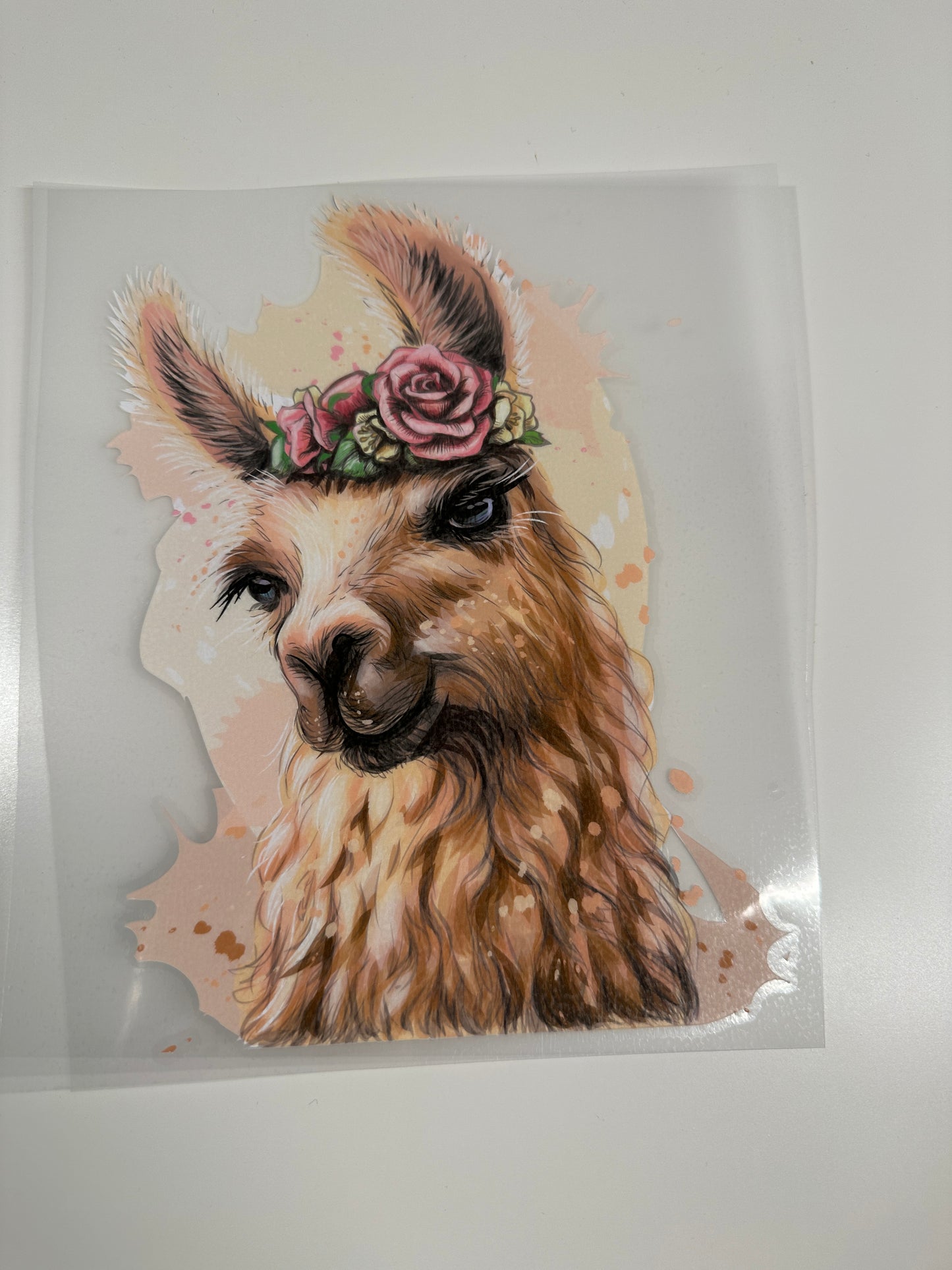 Bügelbild Lama