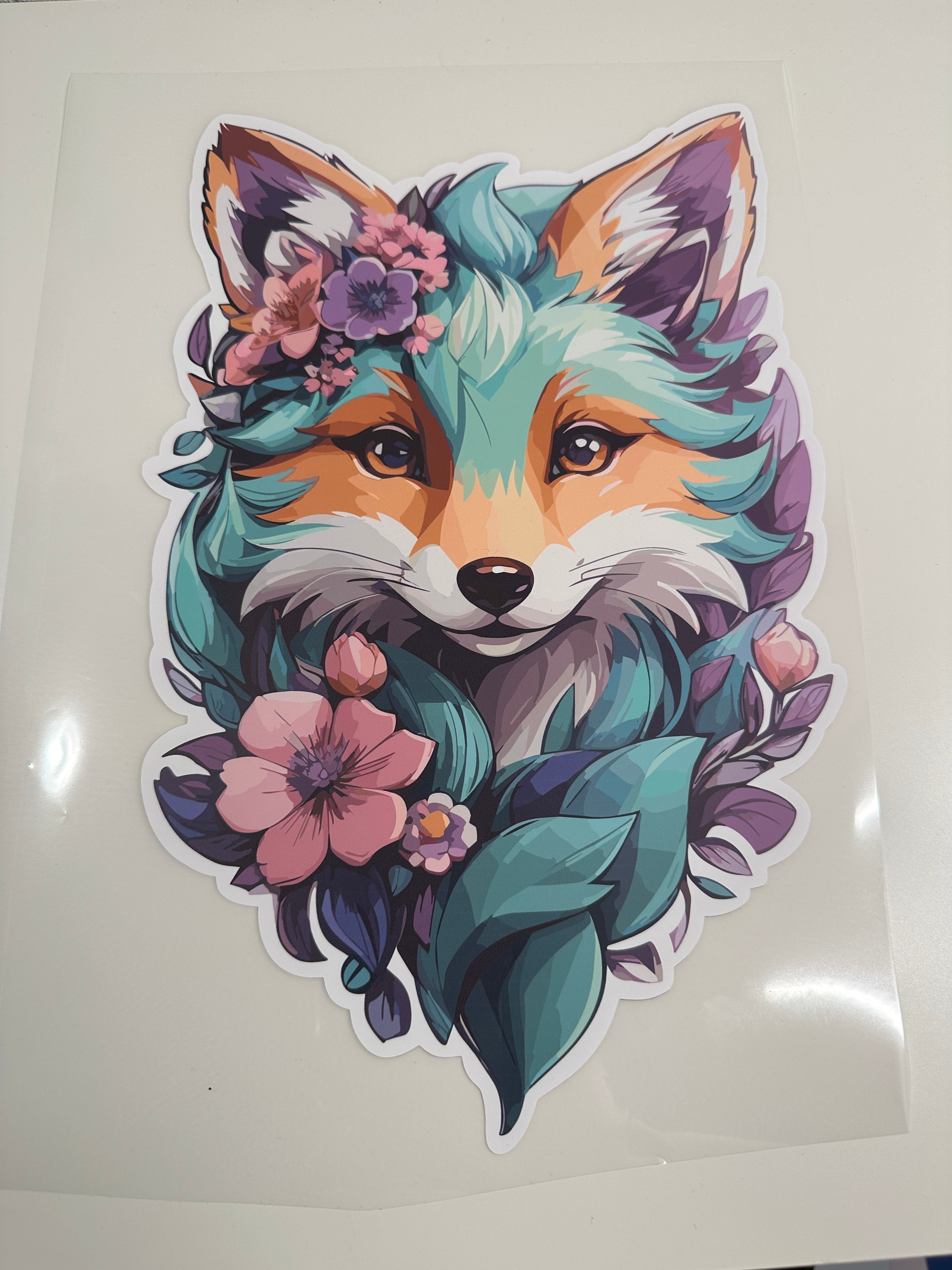 Bügelbild Flower Fuchs