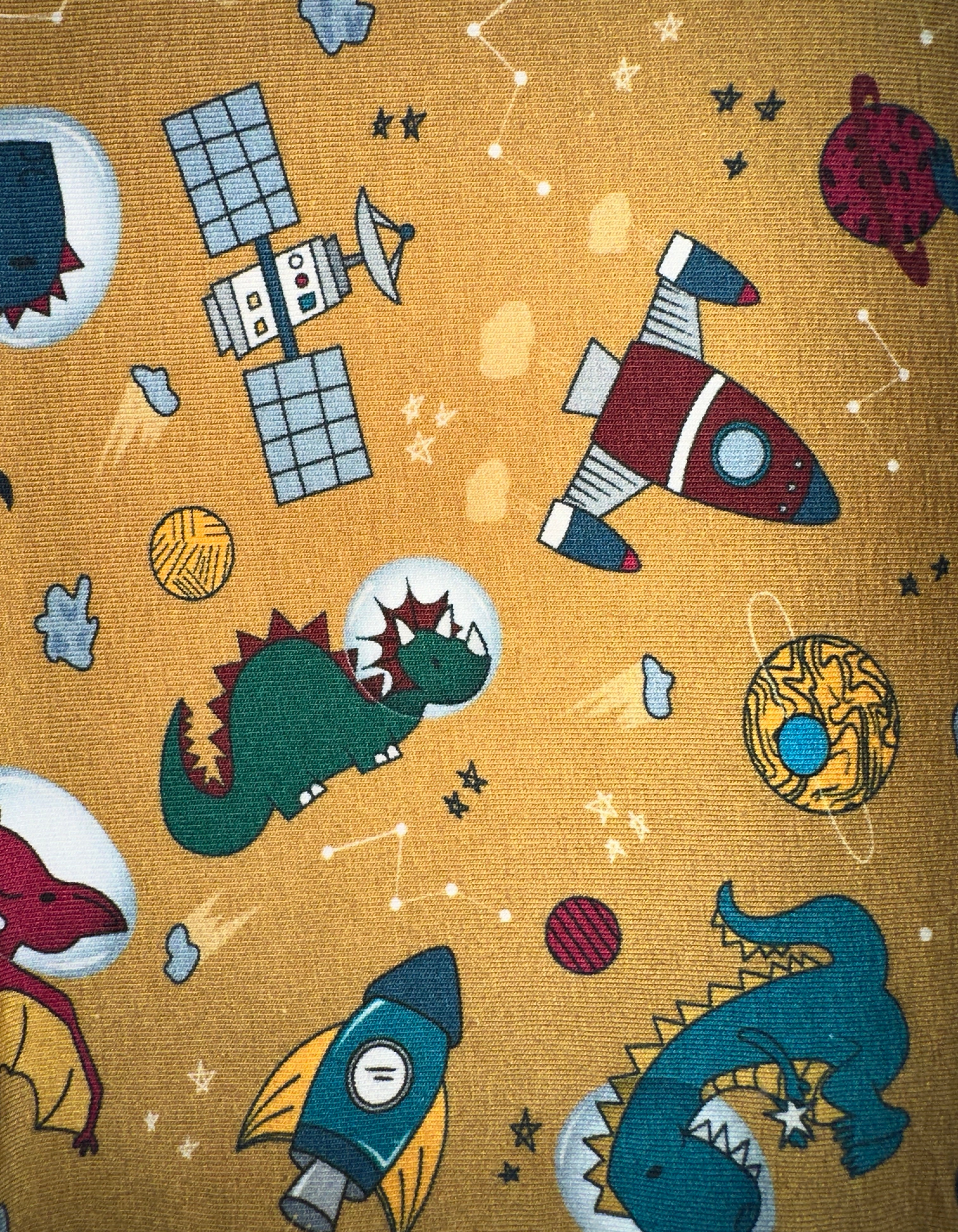 Jersey Dino im Weltall dick versch. Farben