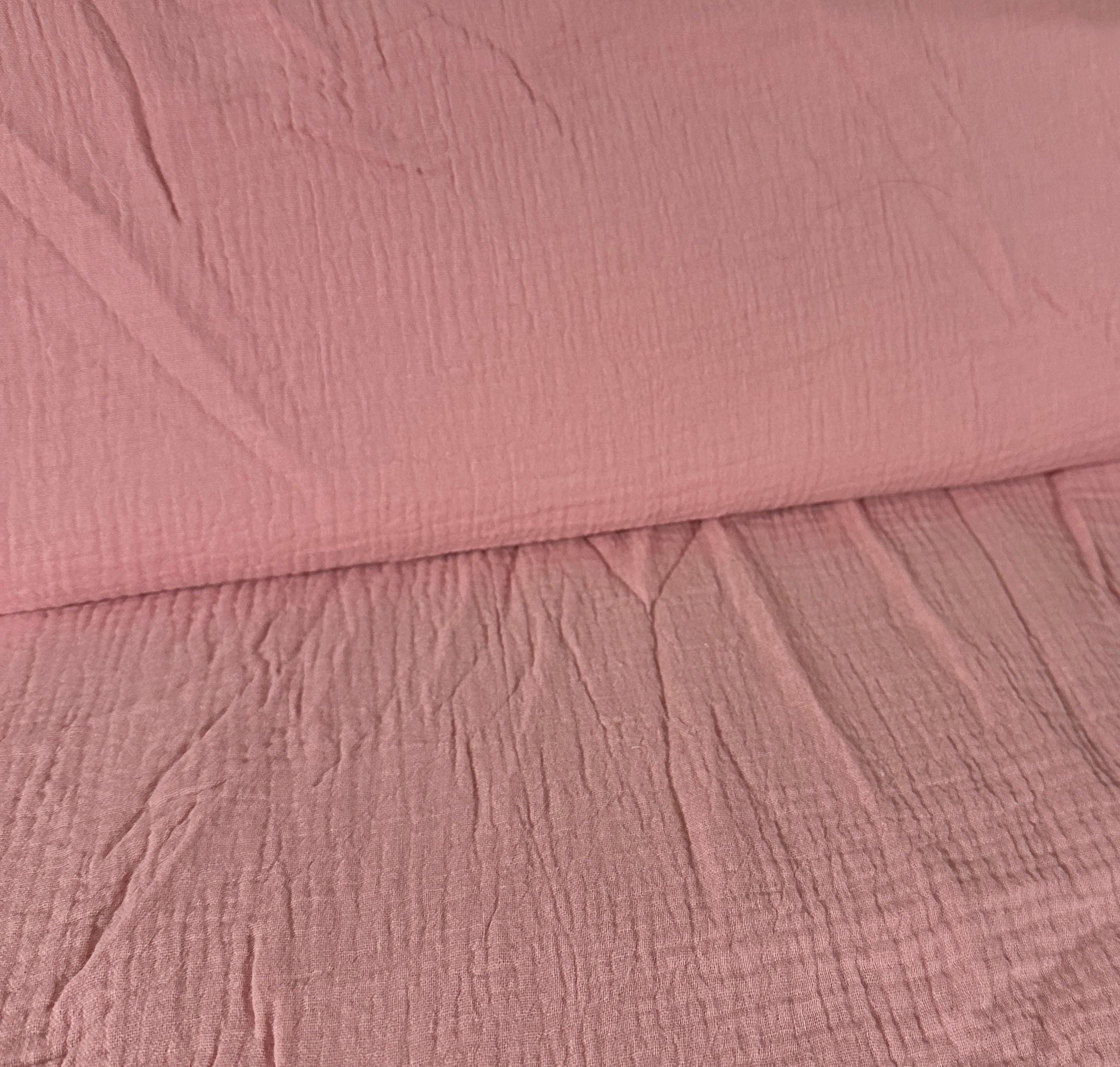 Musselin Double Gauze Stoff,  uni versch. Farben