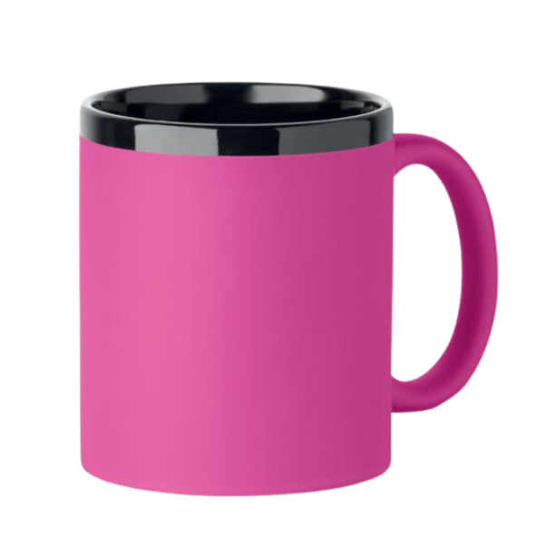 Keramikbecher für Laser in der Farbe pink