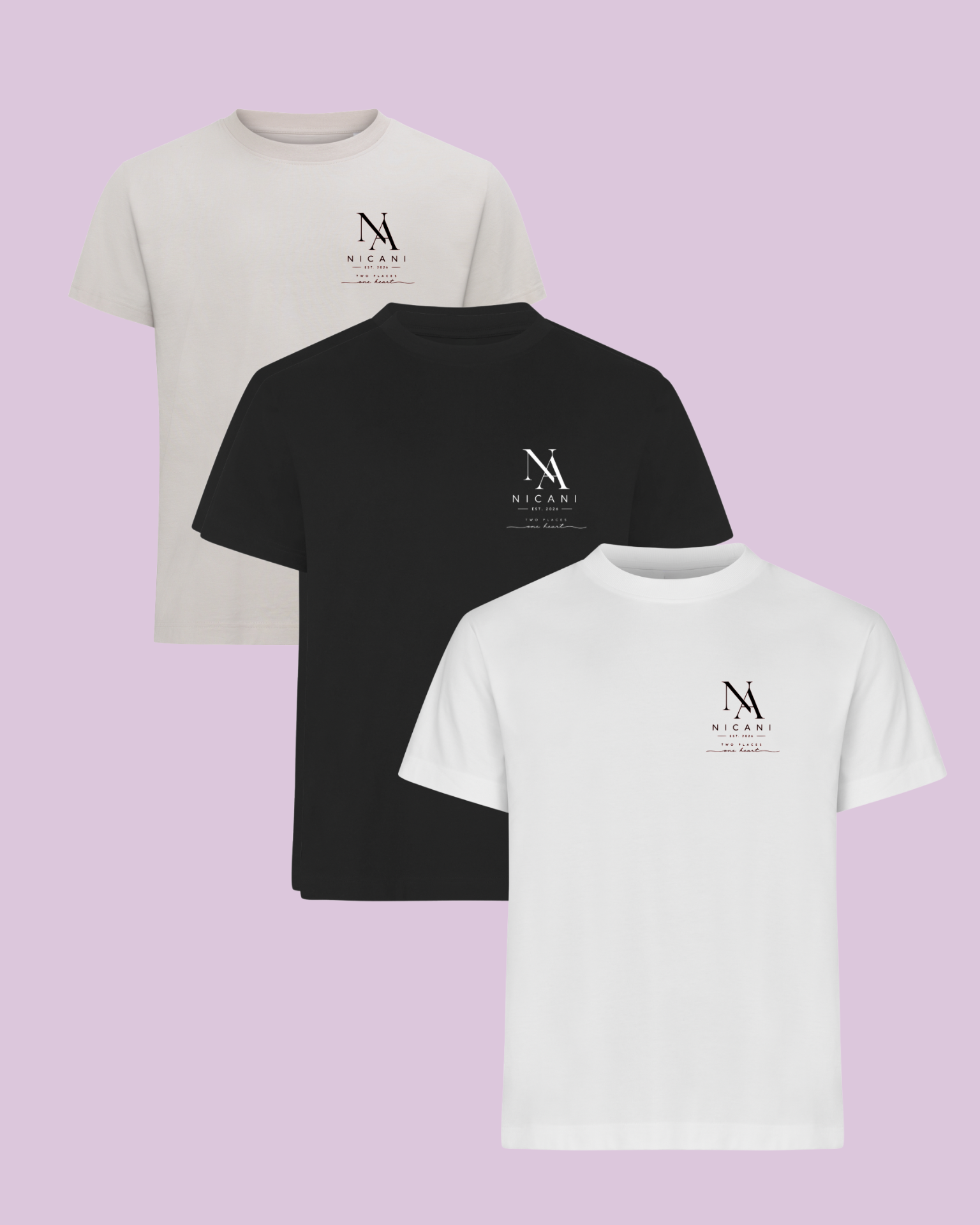 Ansicht von vorne von einem NICANI Shirt