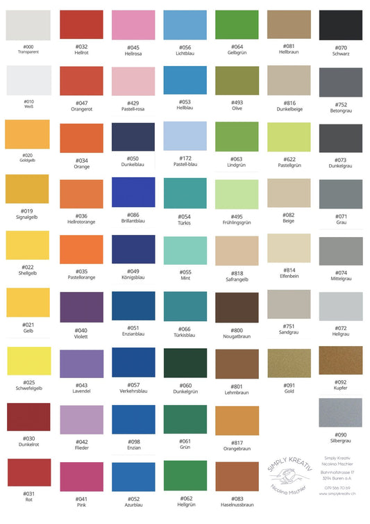 Oracal® 631, 60 Farben, Vinylfolie Matt- Plotterfolie