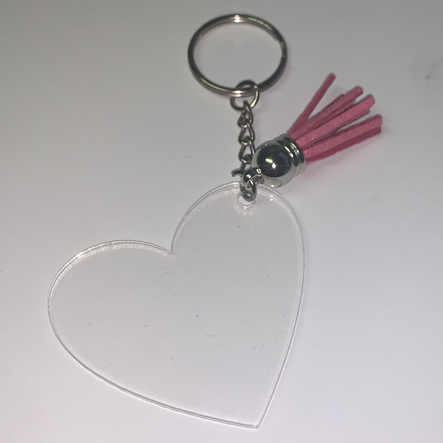 Schlüsselanhänger Rohling Acryl Herz und Rund