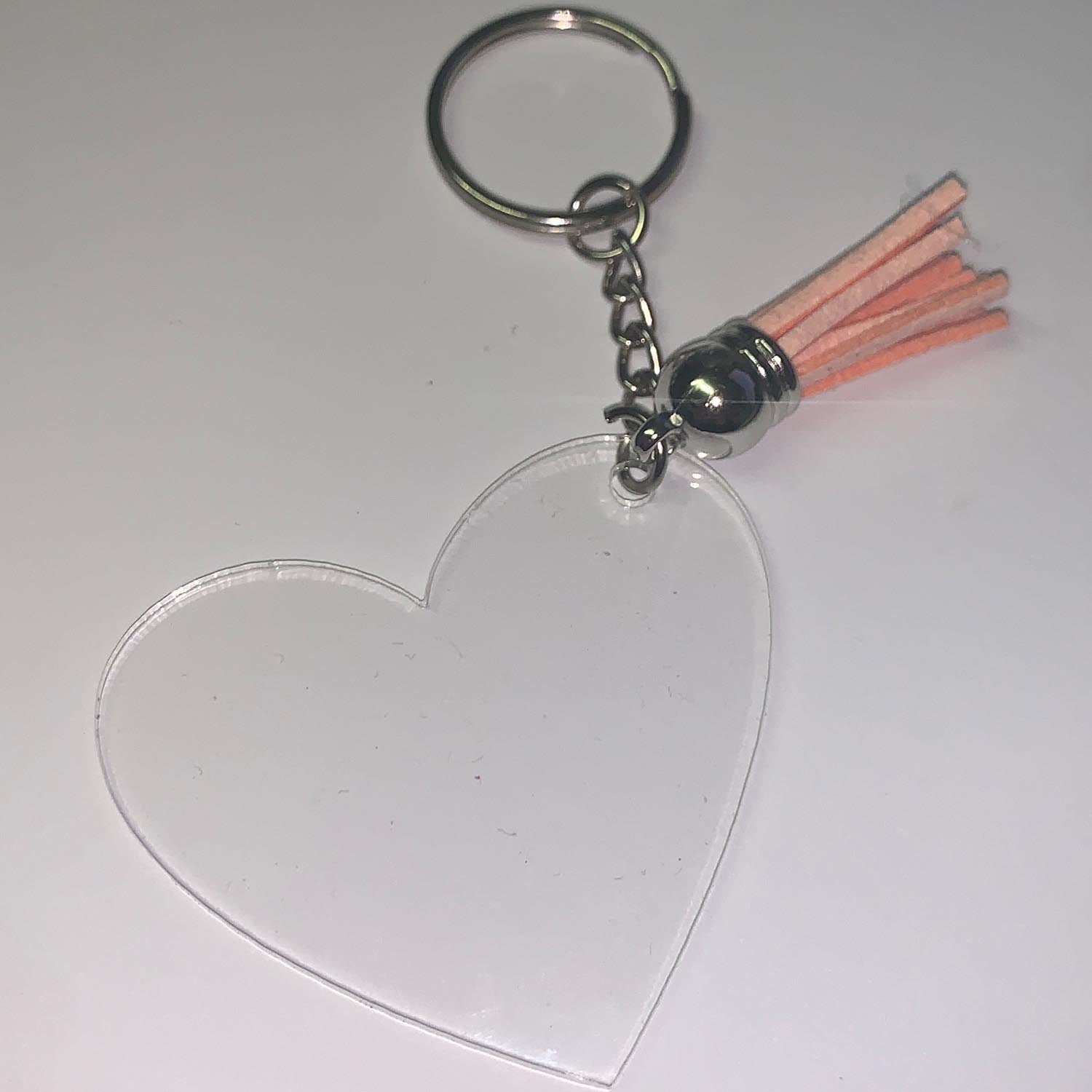 Schlüsselanhänger Rohling Acryl Herz und Rund