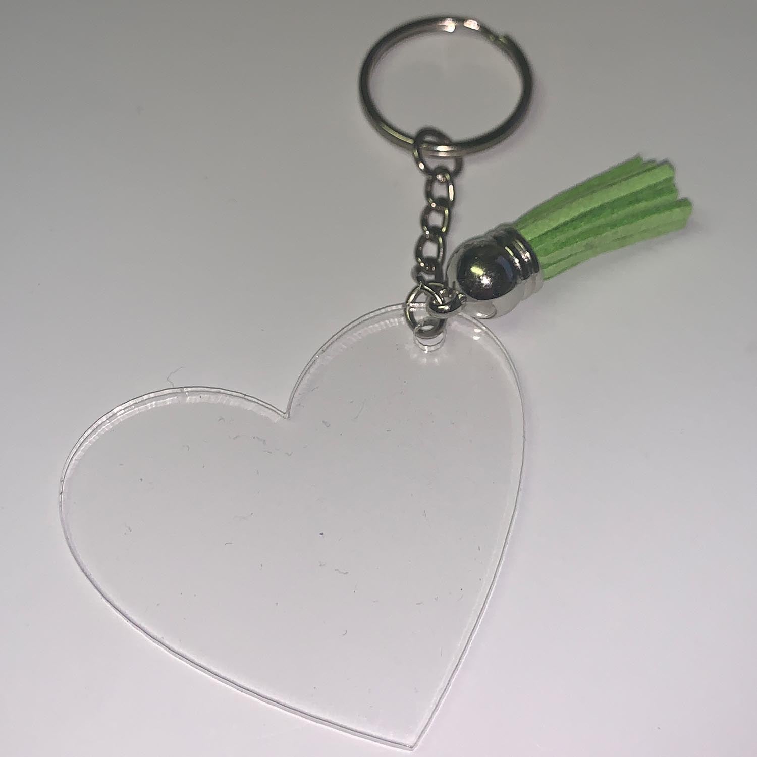 Schlüsselanhänger Rohling Acryl Herz und Rund