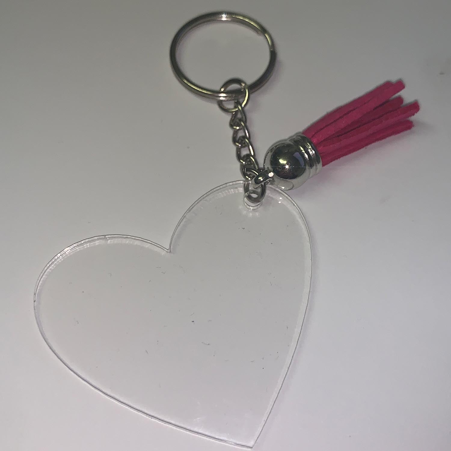 Schlüsselanhänger Rohling Acryl Herz und Rund