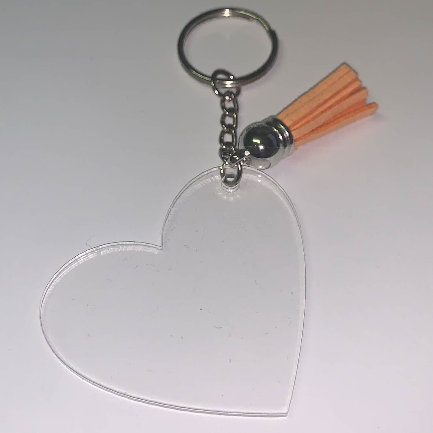 Schlüsselanhänger Rohling Acryl Herz und Rund