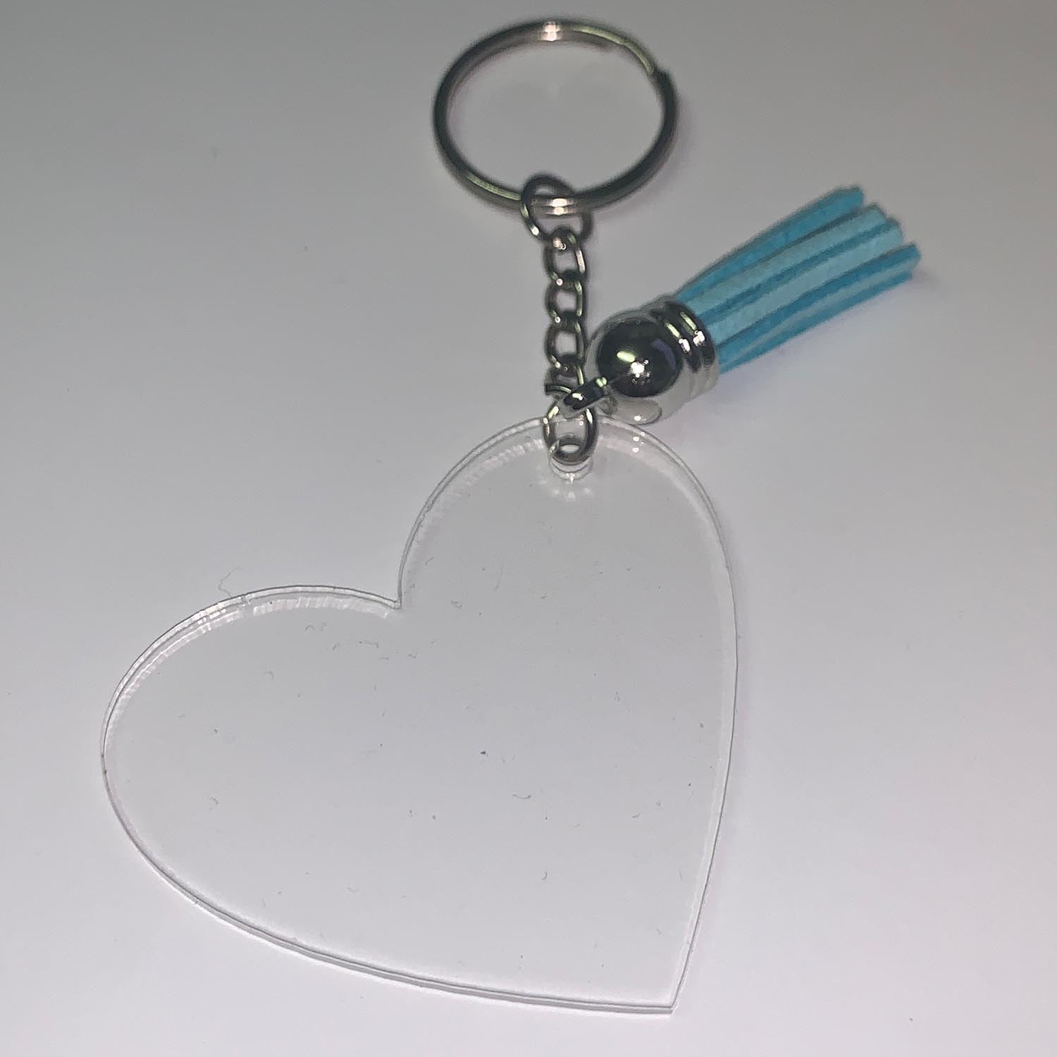 Schlüsselanhänger Rohling Acryl Herz und Rund