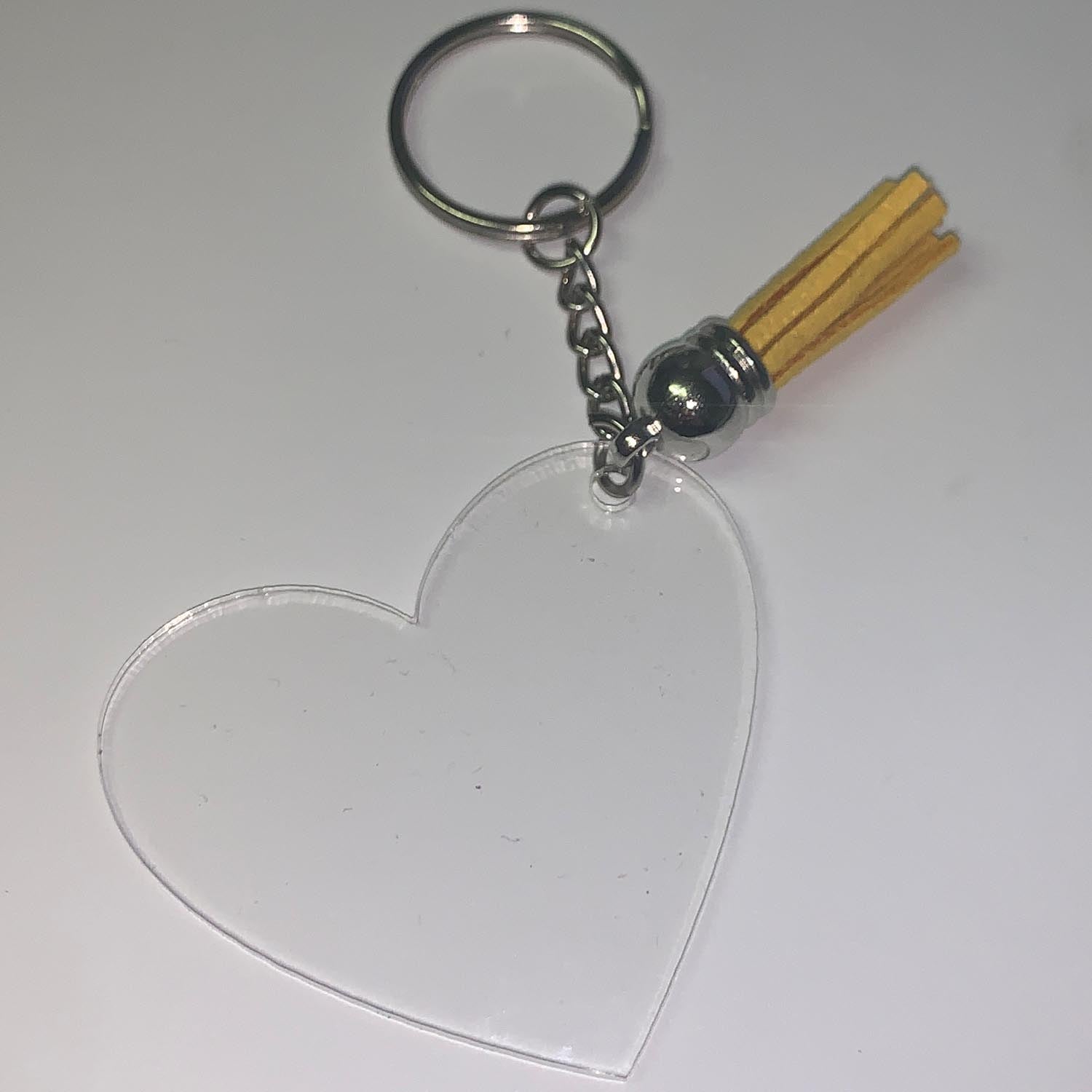 Schlüsselanhänger Rohling Acryl Herz und Rund