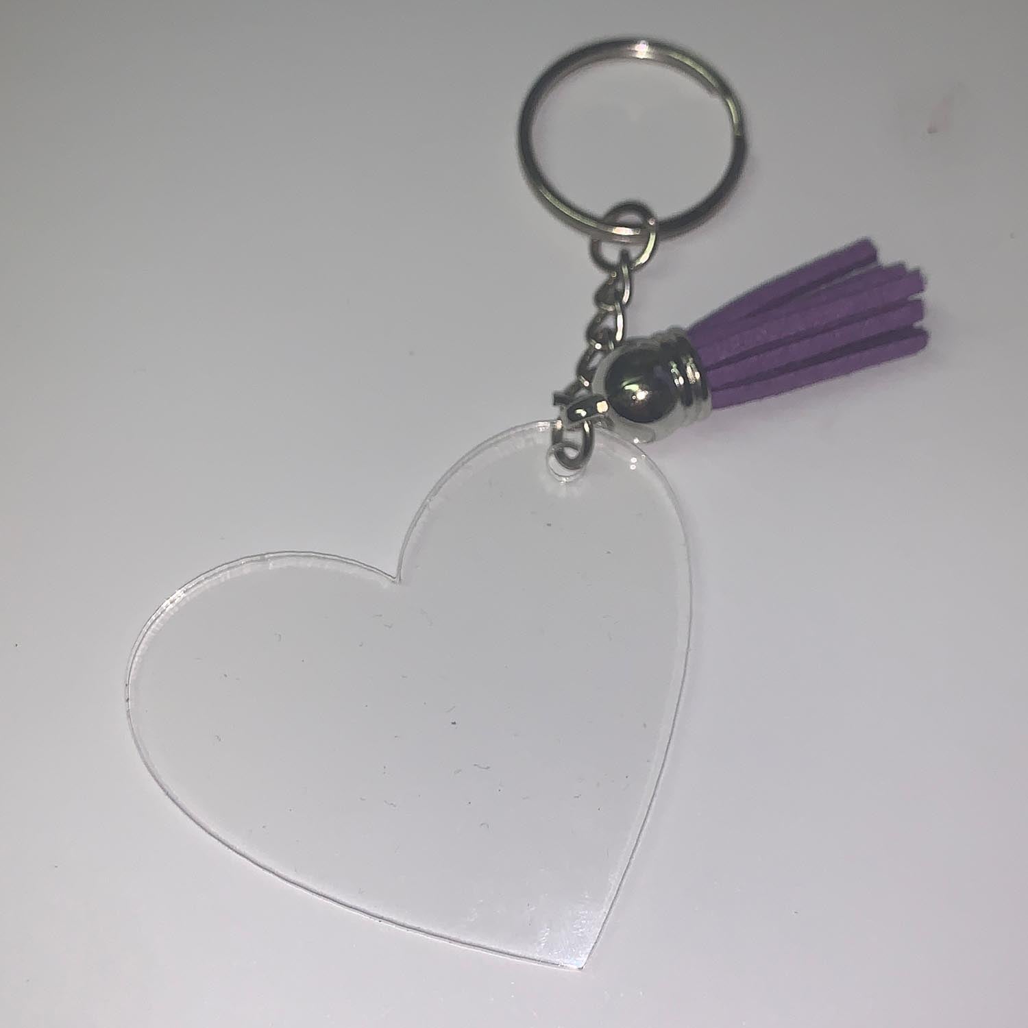Schlüsselanhänger Rohling Acryl Herz und Rund