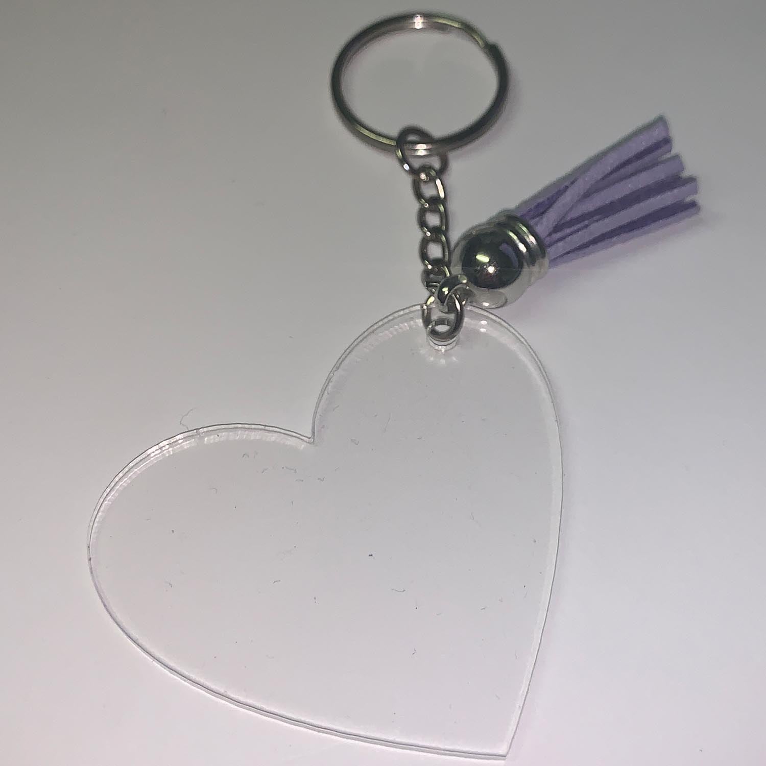Schlüsselanhänger Rohling Acryl Herz und Rund
