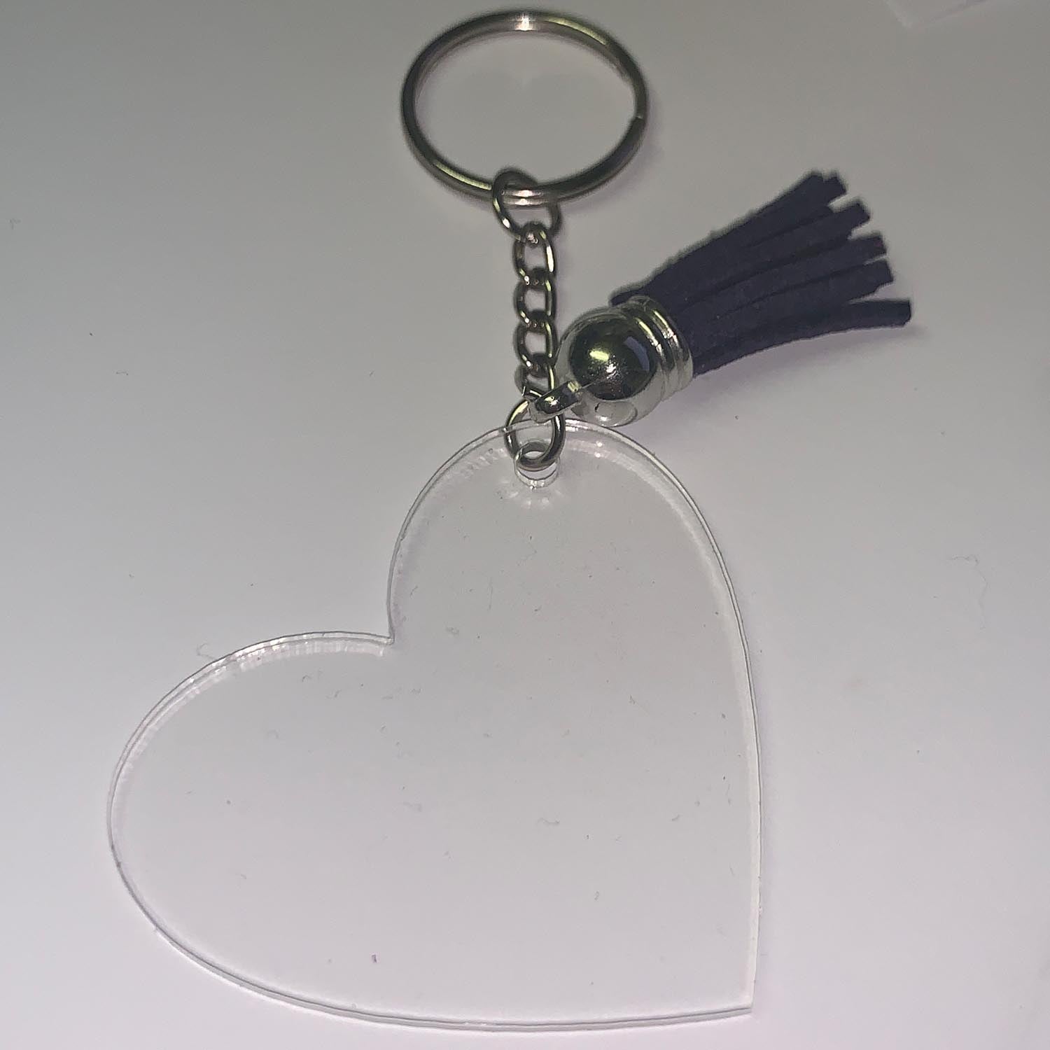 Schlüsselanhänger Rohling Acryl Herz und Rund