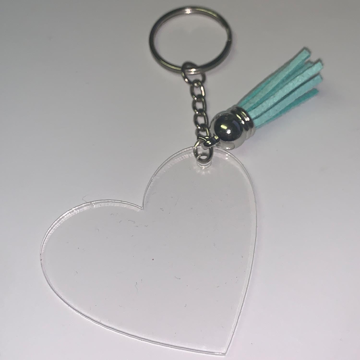 Schlüsselanhänger Rohling Acryl Herz und Rund