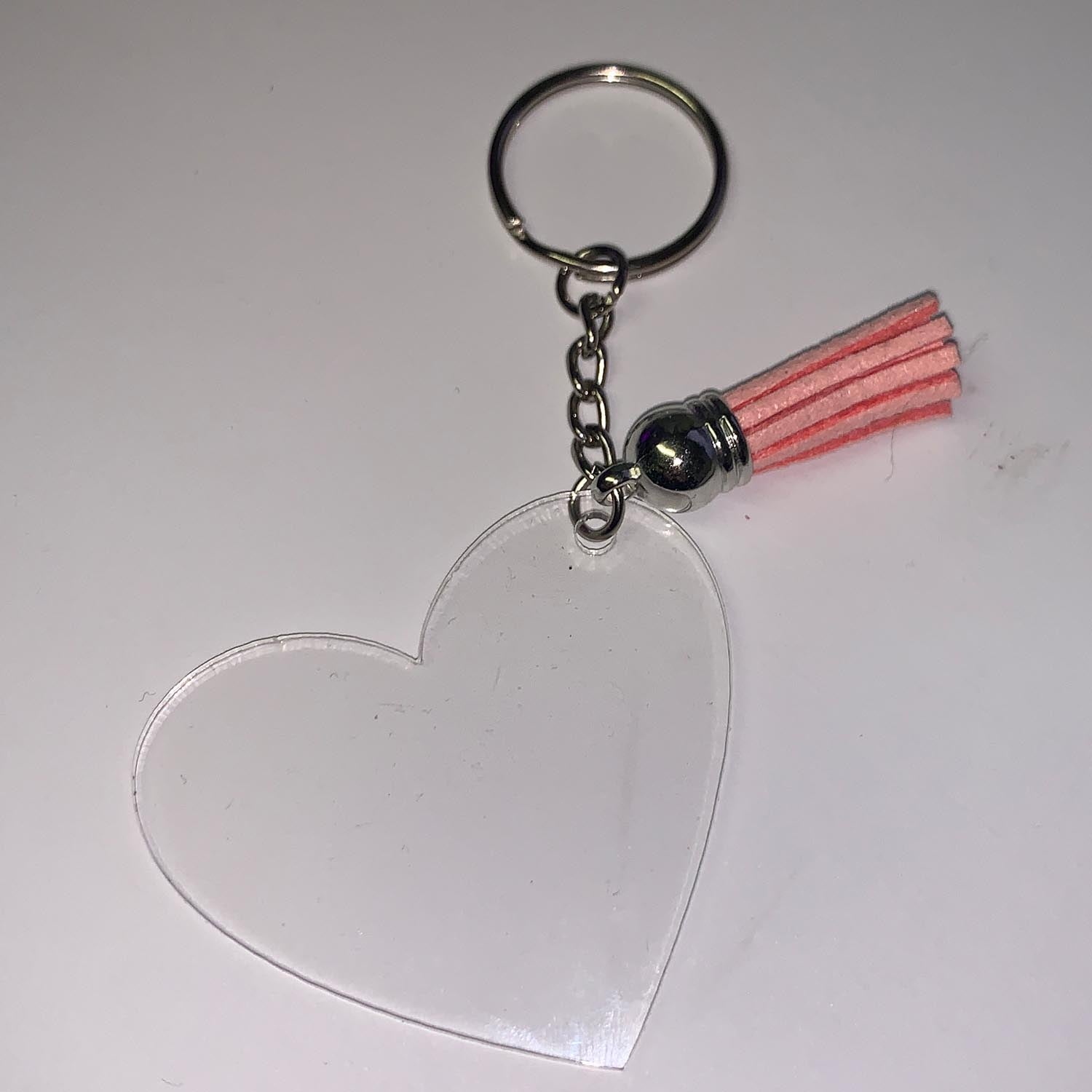 Schlüsselanhänger Rohling Acryl Herz und Rund