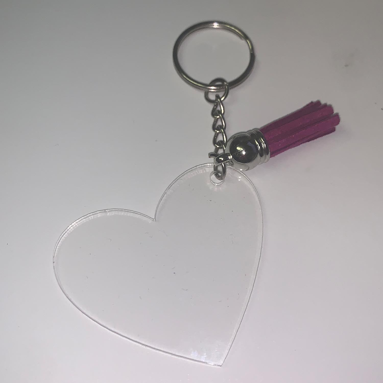 Schlüsselanhänger Rohling Acryl Herz und Rund
