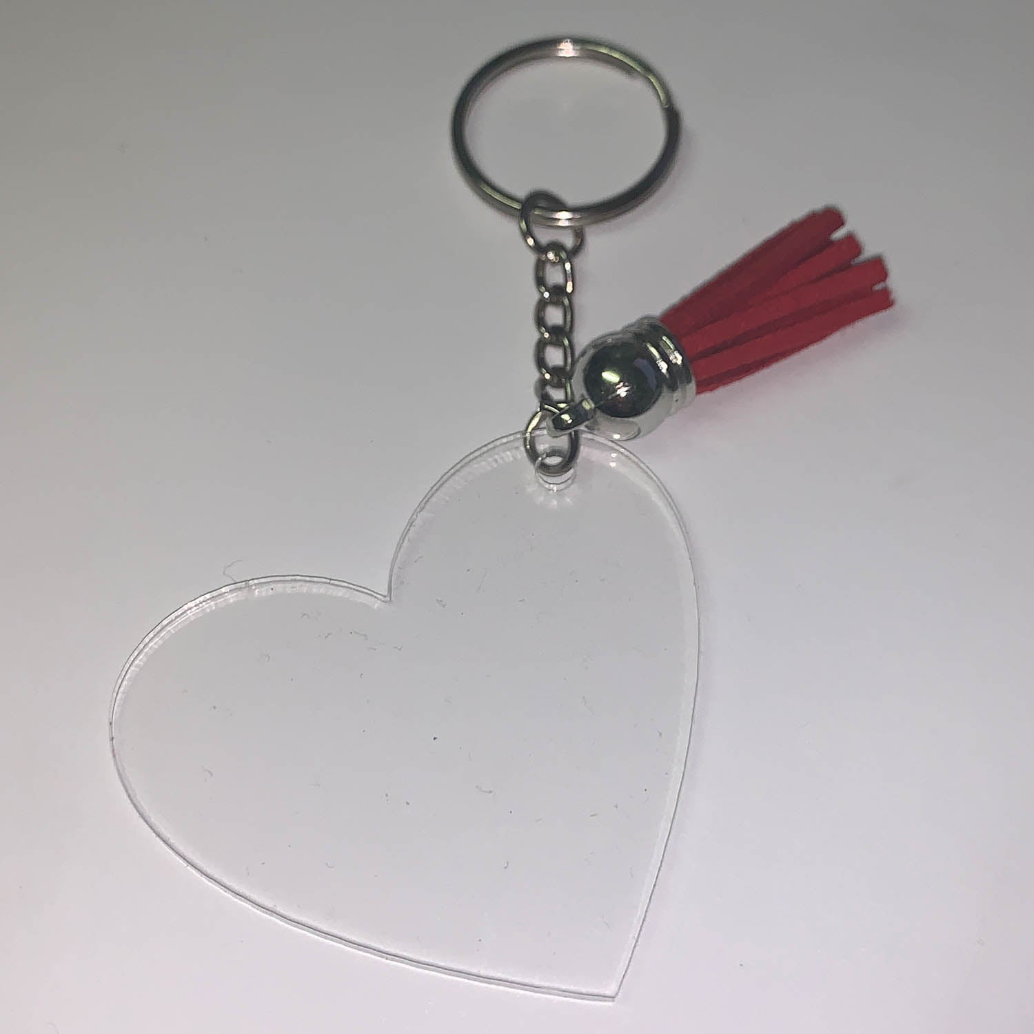 Schlüsselanhänger Rohling Acryl Herz und Rund