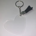 Schlüsselanhänger Rohling Acryl Herz und Rund