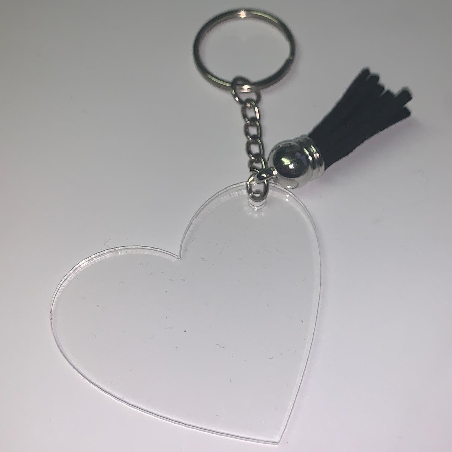 Schlüsselanhänger Rohling Acryl Herz und Rund
