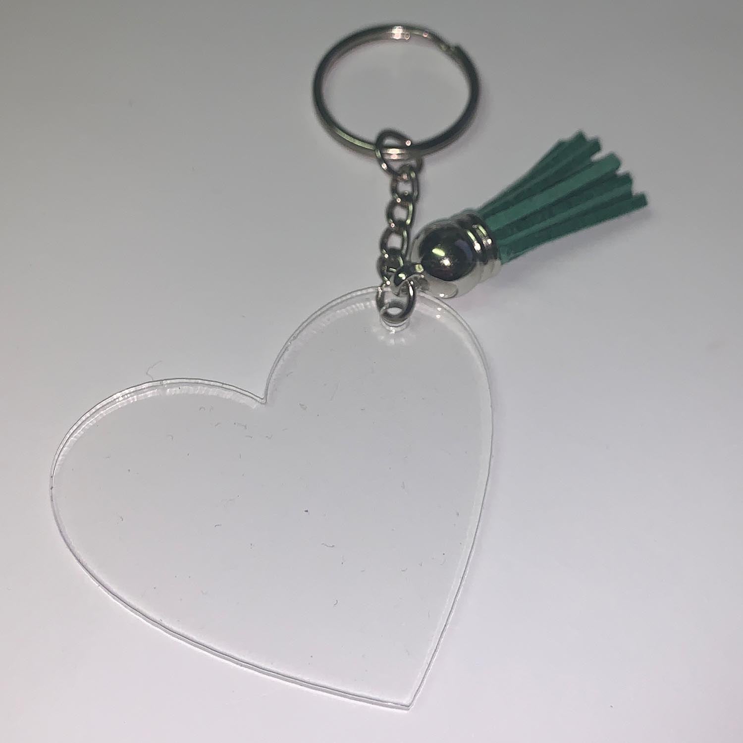Schlüsselanhänger Rohling Acryl Herz und Rund