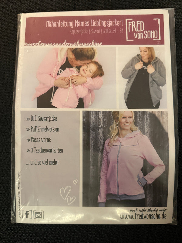 Schnittmuster Mamas LIeblingsjackerl von Fred von Soho - Simply Kreativ Schweiz 